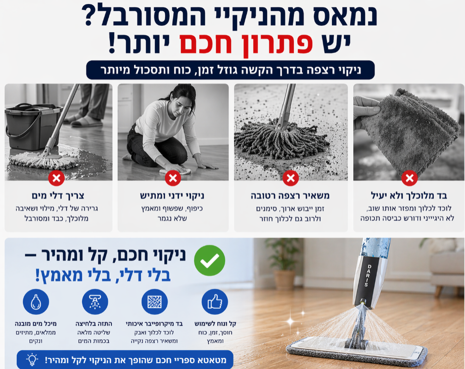 מטאטא ספריי חכם לניקוי הבית