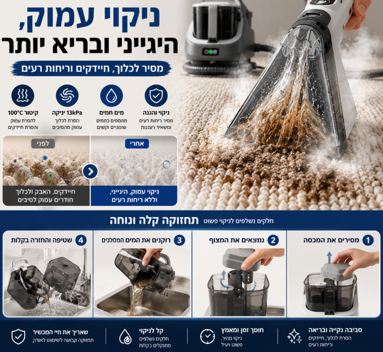 שואב שוטף לניקוי עמוק