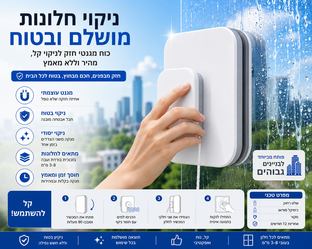 מנקה חלונות מגנטי